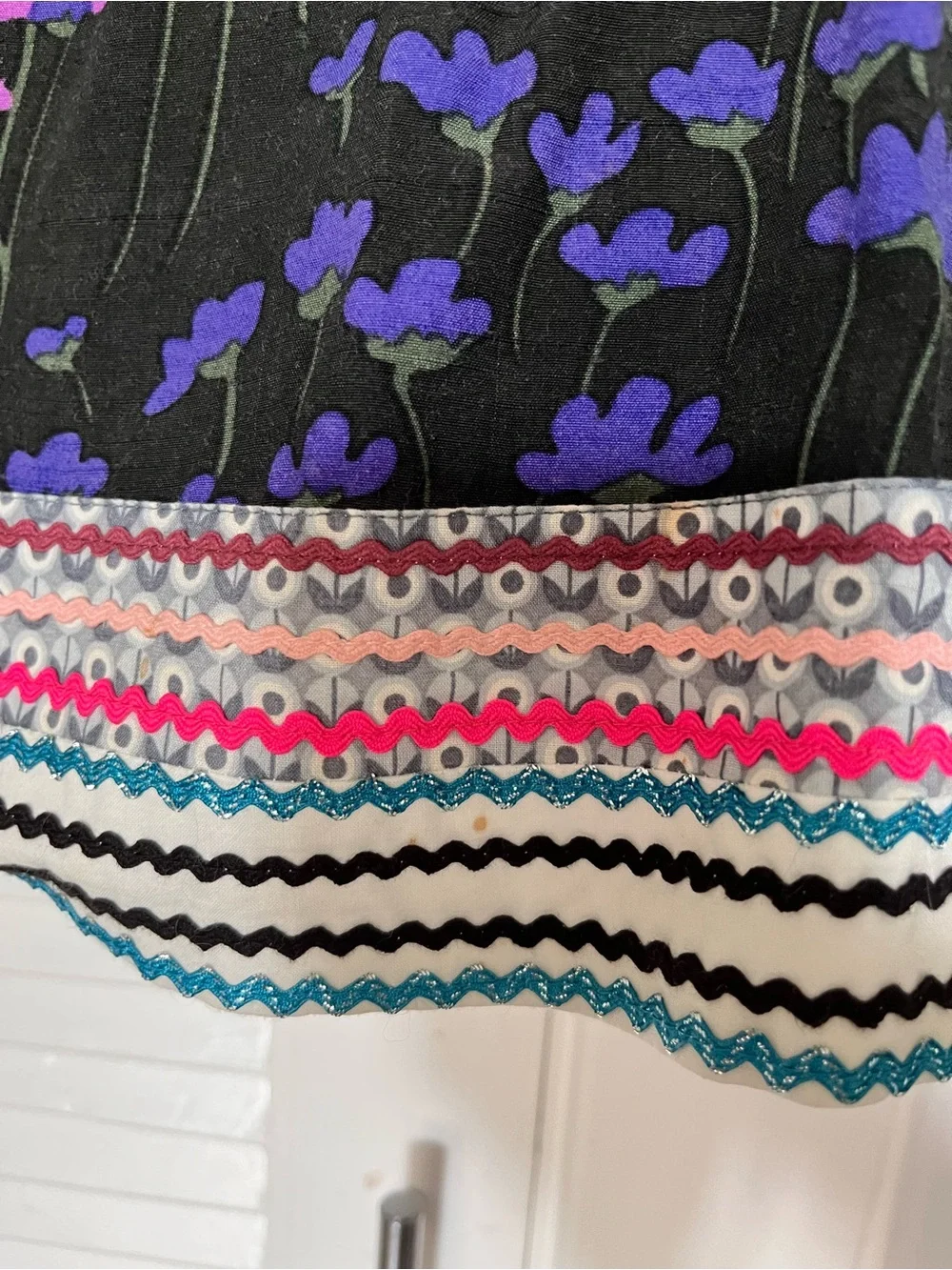Free People Black Sleeveless Dress with Blue & Purple Accents